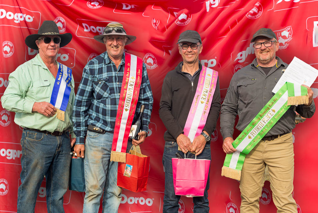 Improver - Neil Kristiansen (Badgingarra Belle 1st), Ken Atherton (Ramulam Blue 2nd), Paul McArdle (Marionvale Shadow 3rd), Simon Leaning (Olboa Gin 4th) also Shelby Harries (Just Ali 5th).