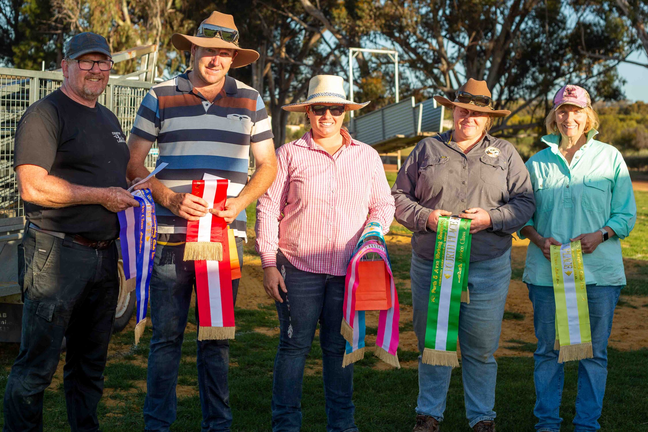 Novice - Simon Leaning (Marionvale Pete 1st), Hayden Harries (Karriedowns Freida 2nd), Shelby Harries (Olboa Badger 3rd & Riche Trixie 6th), Tanya deBijl (Daleview Zari 4th), Lee Crockford (Drycreek Zarin 5th).