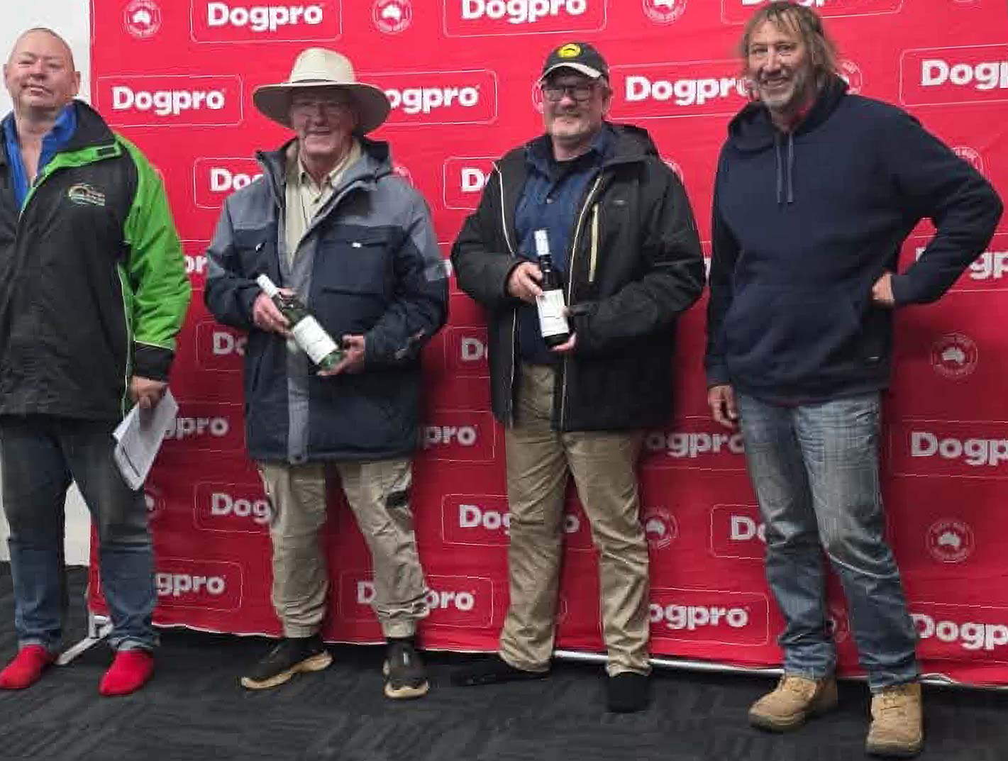 Improver - Neil Eastough President, Neil Kristiansen (Ramulam Ernie 1st & Badgingarra Wilson 5th), Simon Leaning (Olboa Gin 2nd), Wayne Hall (Floroy Cody 4th) also Per Einarsson (Bellview Sadie 3rd).